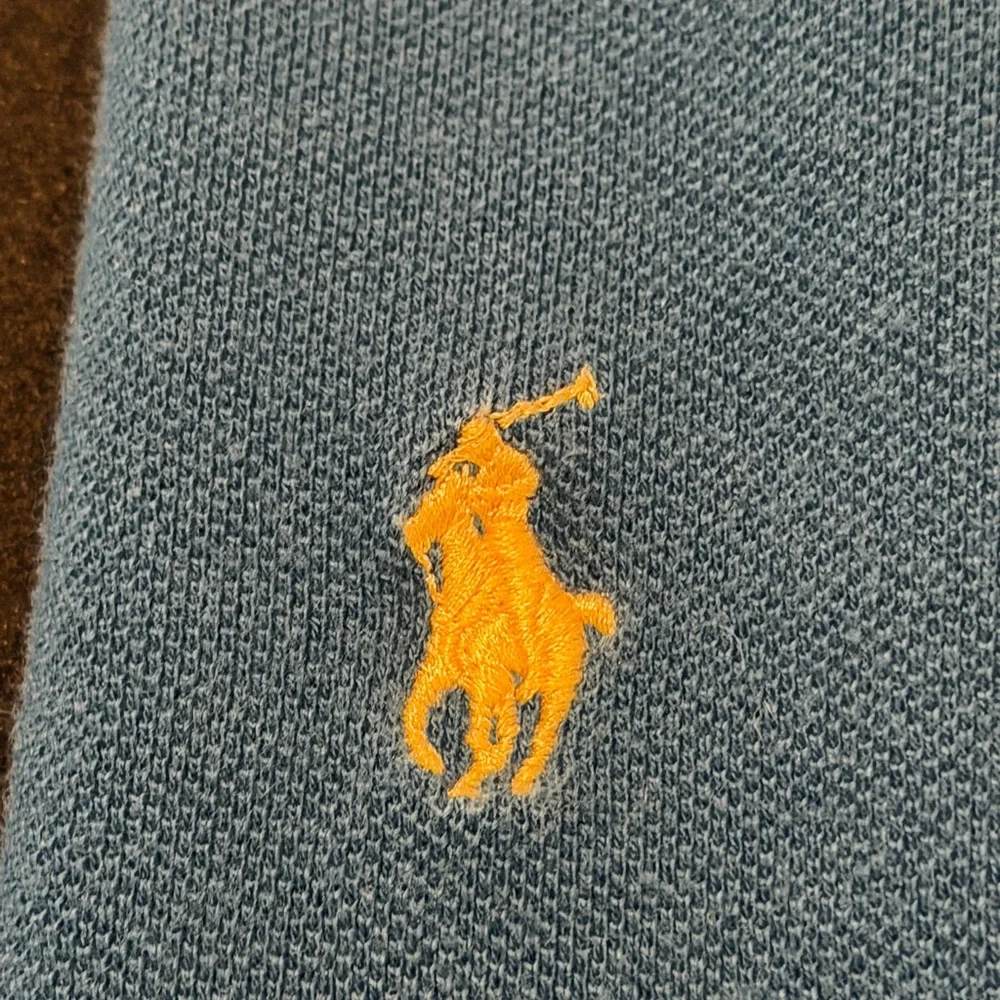 Polo Ralph Lauren Blue Long‎ Sleeve Cotton Classic Fit Gold Logo Mens XL